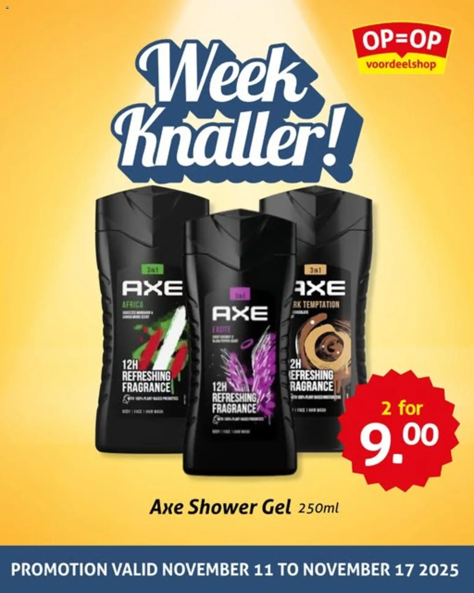 Voorbeeld van Folder van winkel OP is OP geldig vanaf 11-11-2025