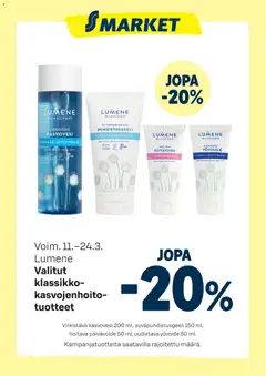 Kaupan S-market S-market tarjoukset Lumene esikatselu, voimassa 11/03/2026