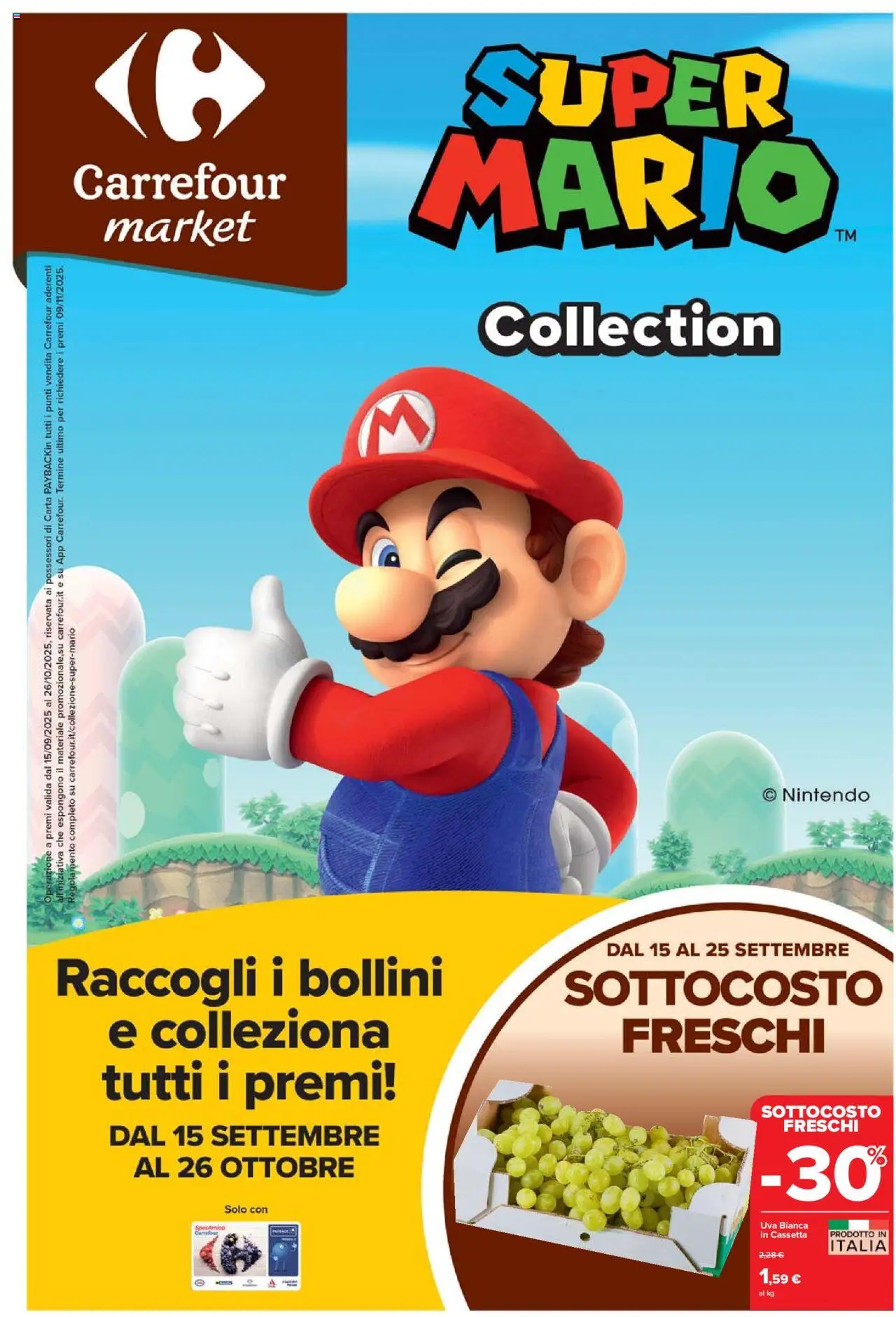 Volantino Carrefour valido da 15/09/2025 numero di pagina 1 - Uva