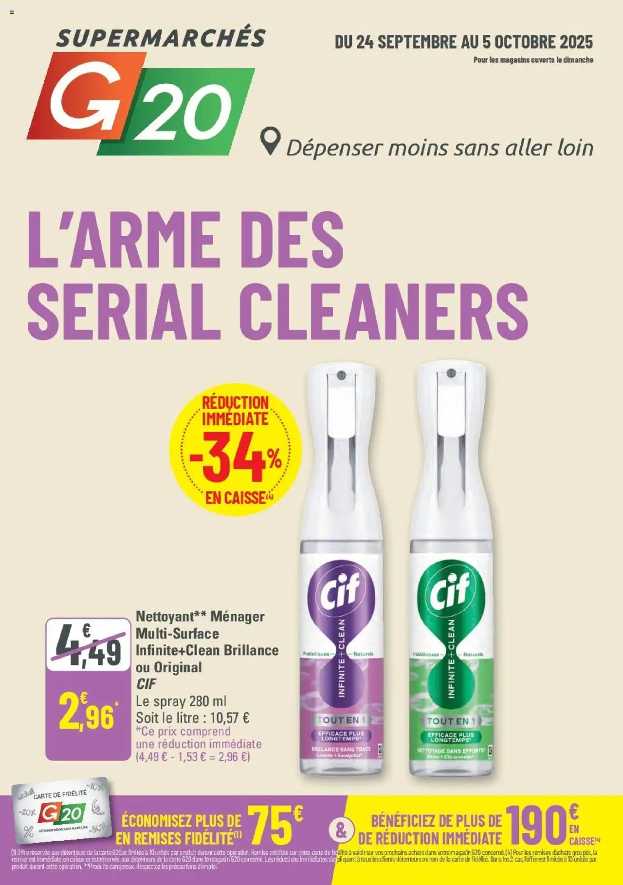 Catalogue de la boutique G20 Supermarchés valable du 24/09/2025 - Page numéro 1