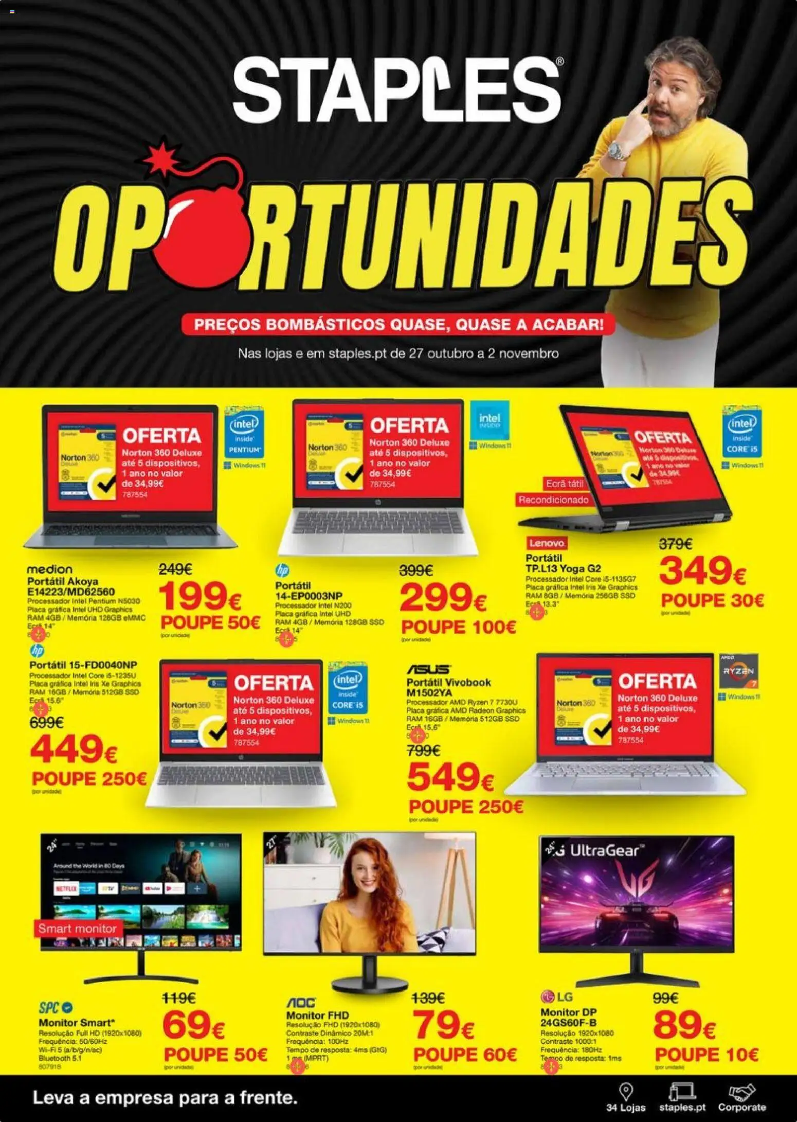 Staples Folheto de 27/10/2025 - catálogo esta semana - página 1