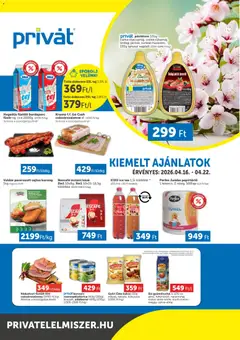 PRIVÁT - PRIVÁT Déli vármegyék megtekintése, amely érvényes 2026.04.16.-től