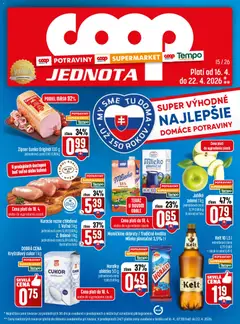 Náhľad COOP Jednota letáku platného od 16.04.2026