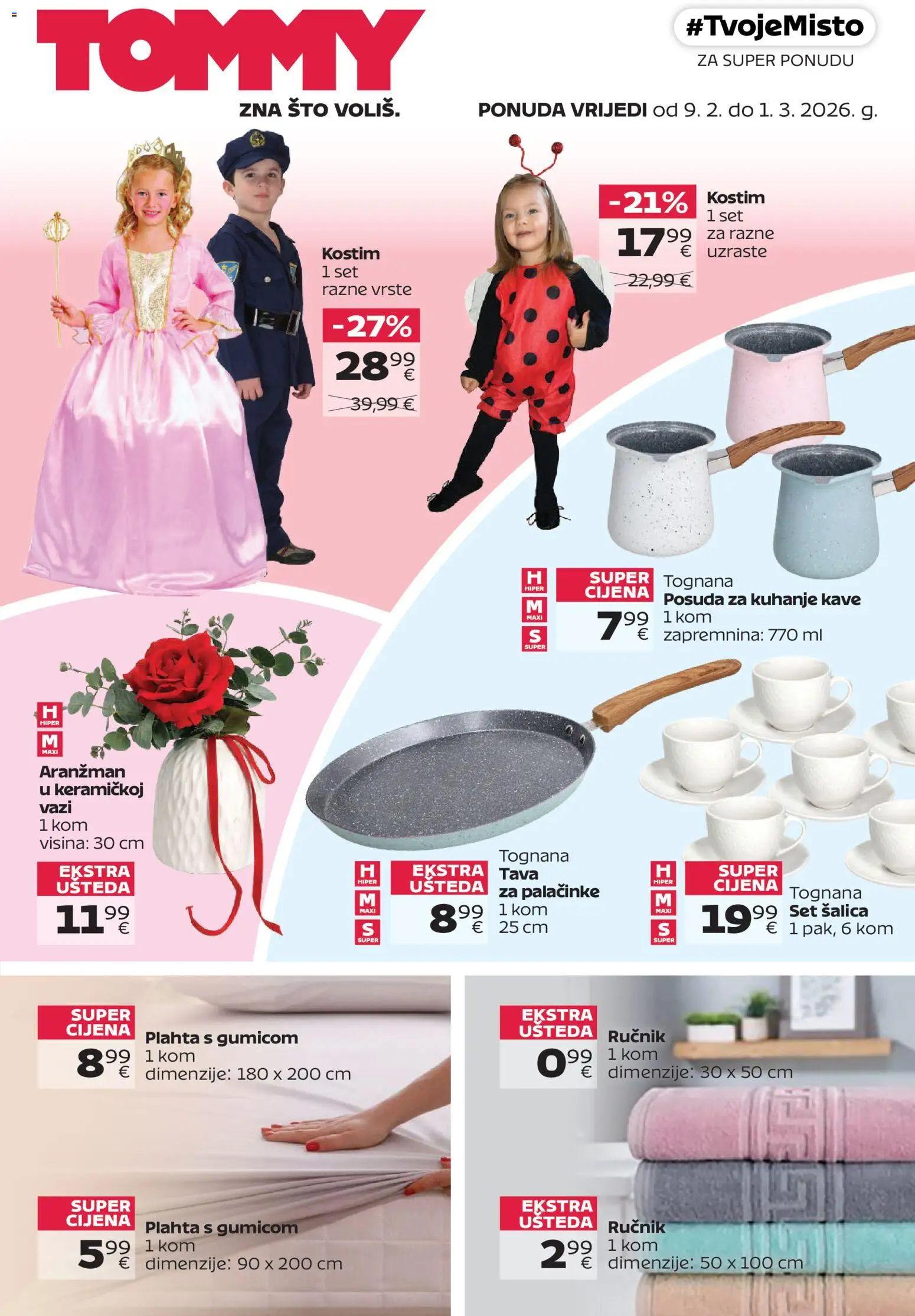 Pregled letka Super ponuda za Valentinovo trgovine Tommy vrijedi od 09.02.2026