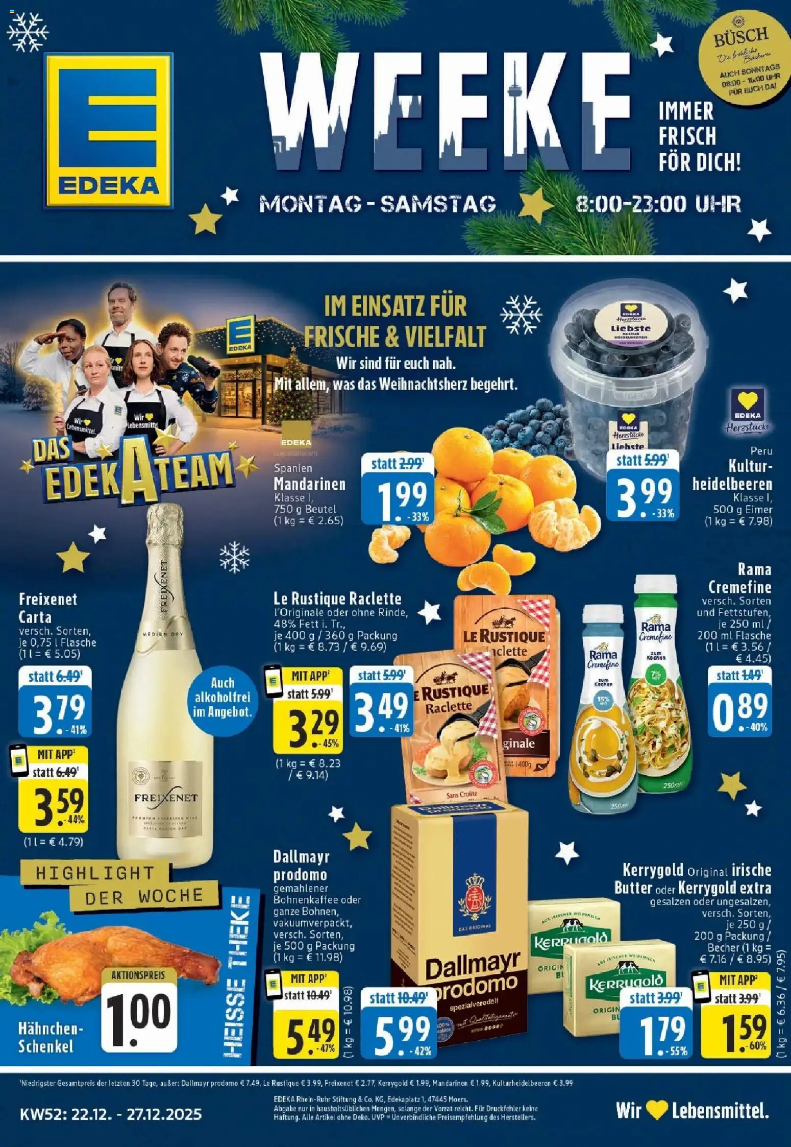 Vorschau von dem Prospekt des Geschäftes Edeka, gültig ab dem 22.12.2025