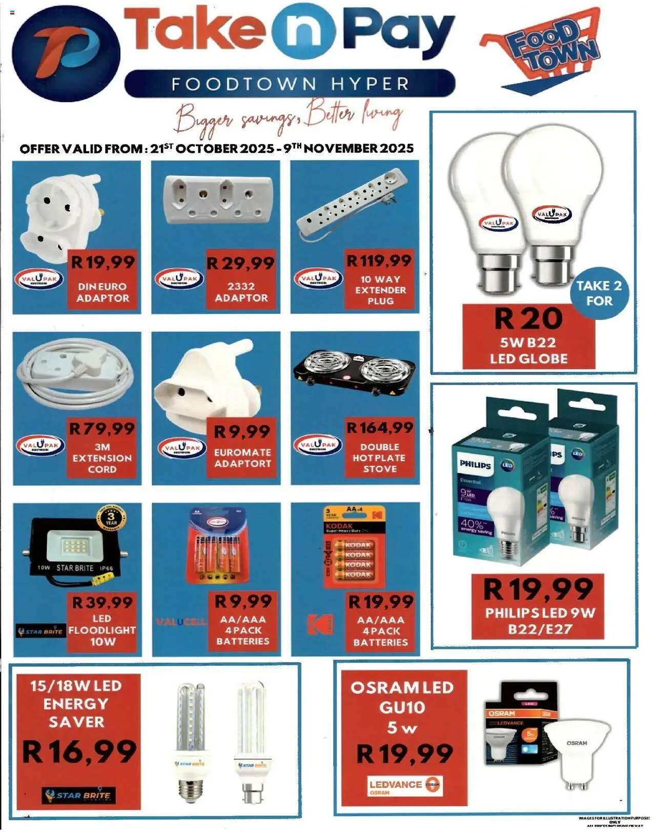 Take n Pay Bright deals from 21/10 - 09/11/2025 > Promotions