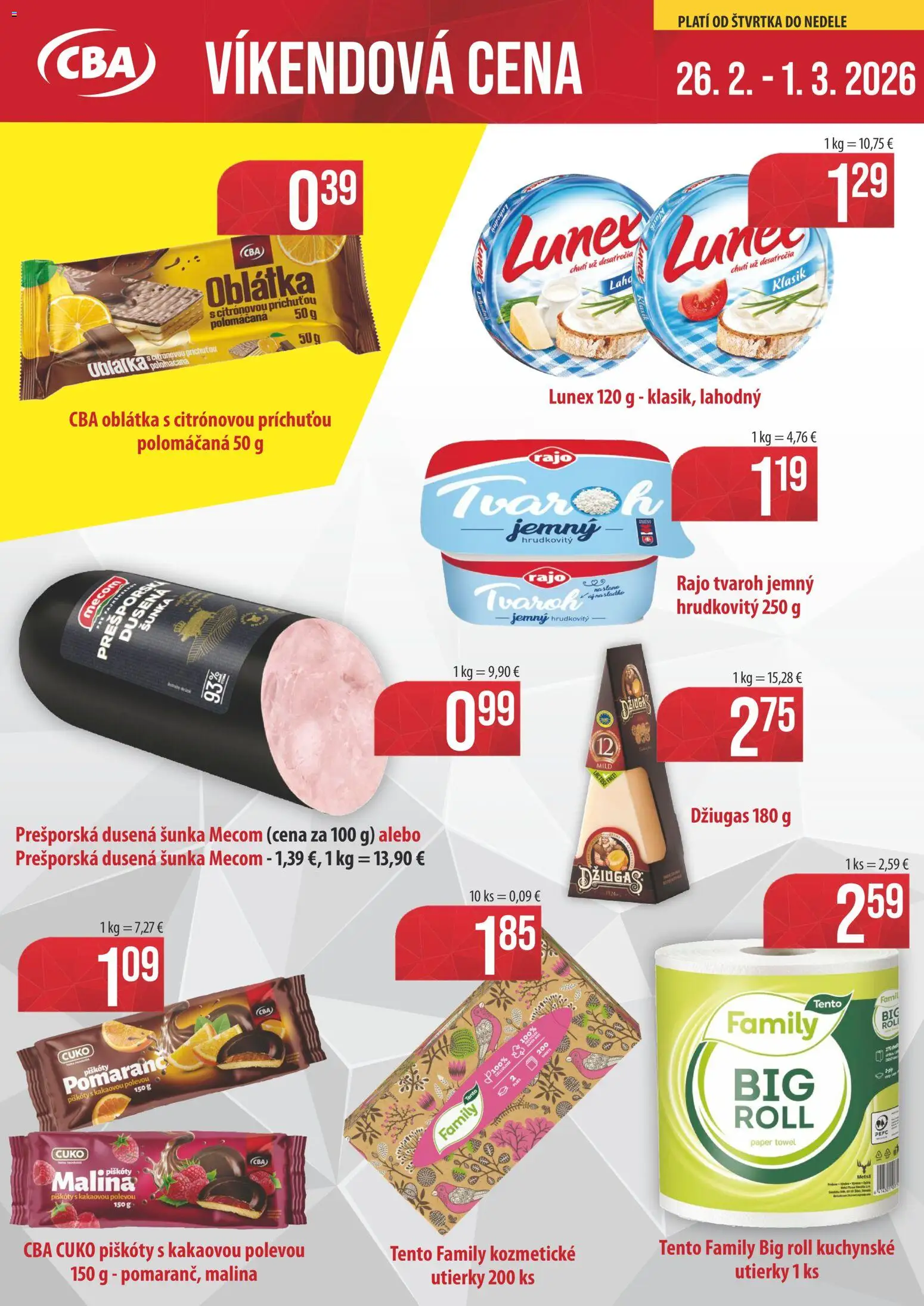 Náhľad CBA Verex letáku platného od 26.02.2026