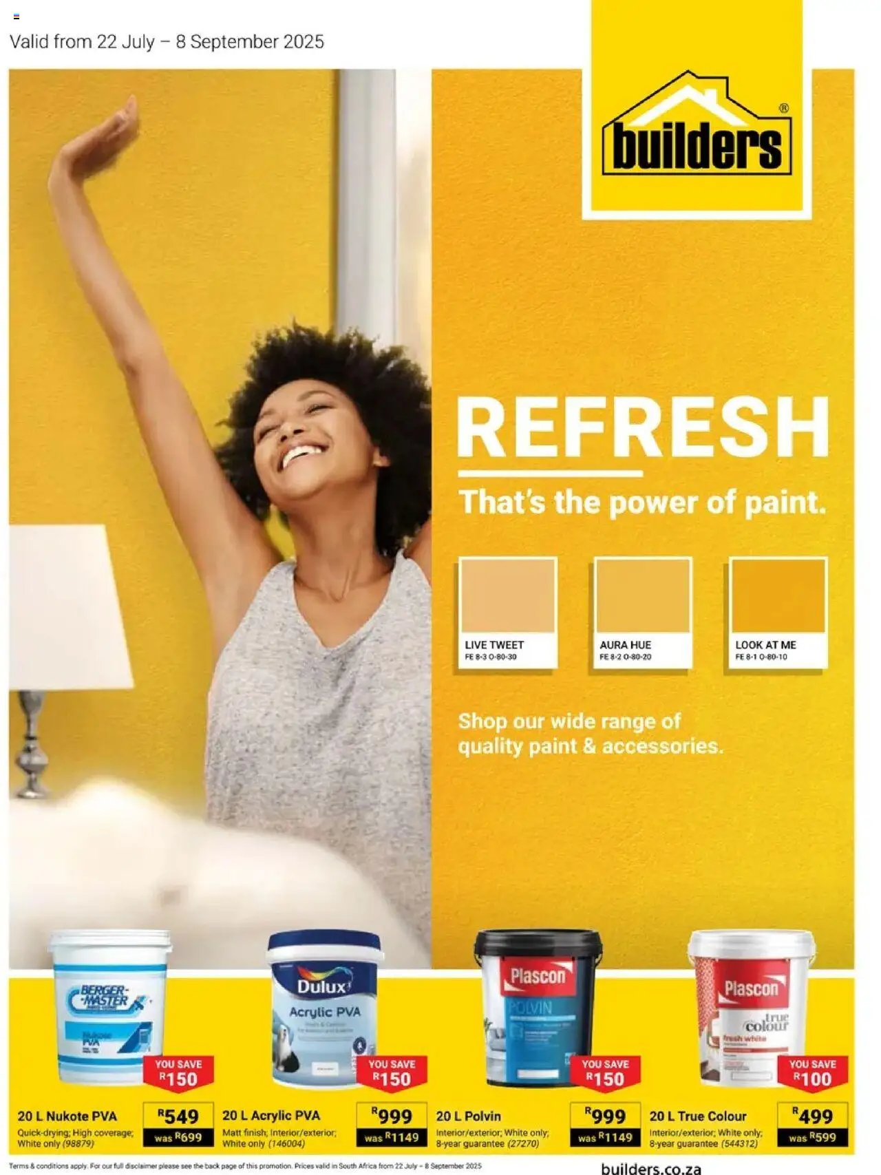 Builders Refresh That's The Power Of Paint from 22/07 - 08/09/2025 > Promotions