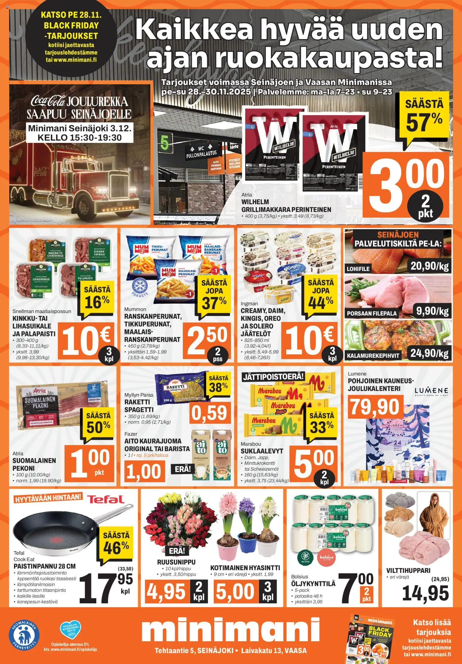 Kaupan Minimani Tarjoukset -Black Friday Vaasa esikatselu, voimassa 28/11/2025