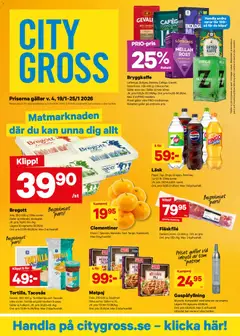 Förhandsgranska reklamblad Aktuella reklamblad City Gross från butik City Gross gäller från 19/01/2026