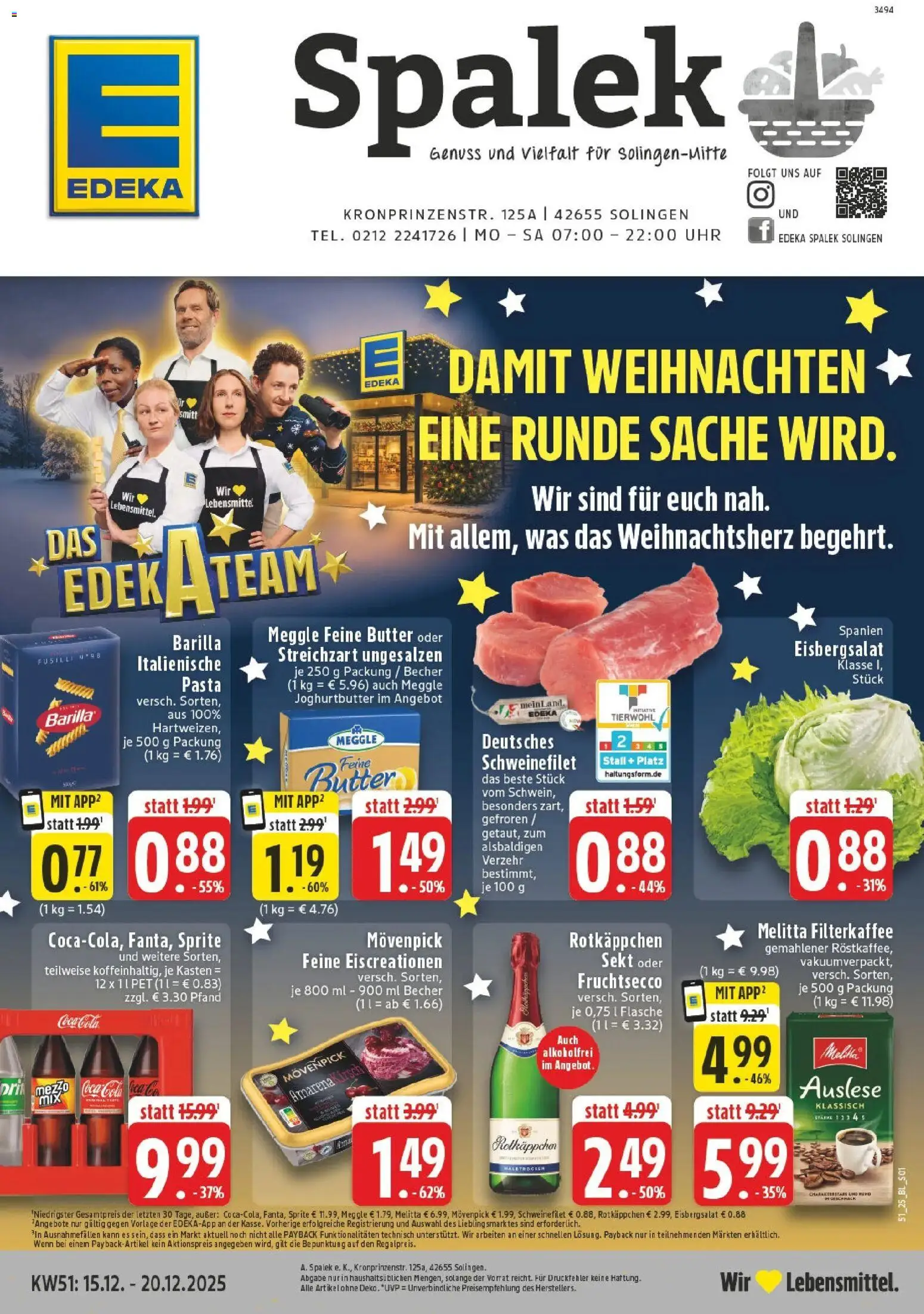 Vorschau von dem Prospekt des Geschäftes Edeka, gültig ab dem 15.12.2025