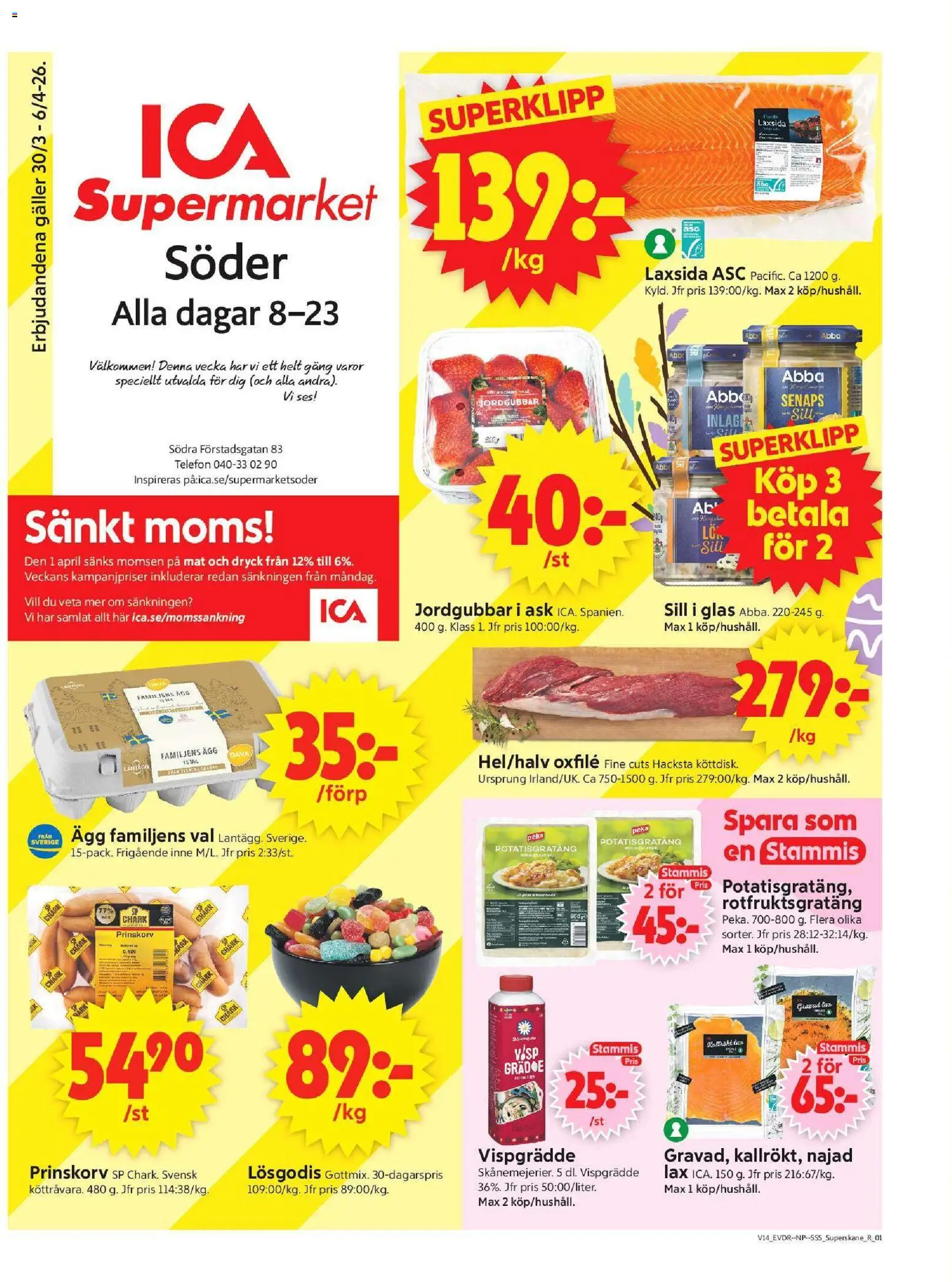 Förhandsgranska reklamblad Malmö från butik ICA Supermarket gäller från 30/03/2026