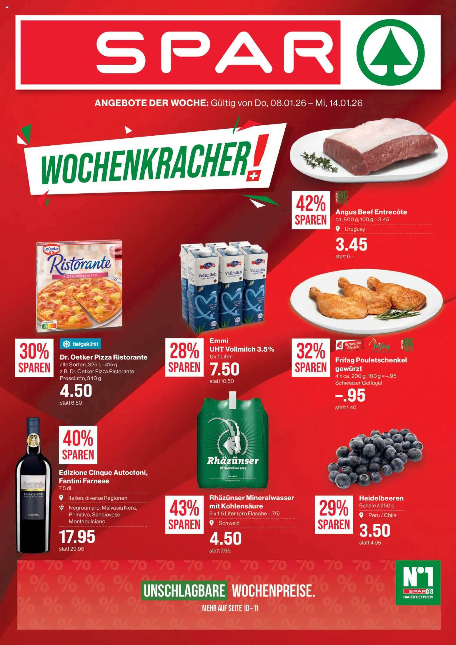 Vorschau des Merkblatts Aktionen vom Shop SPAR gültig von 08.01.2026 bis 14.01.2026