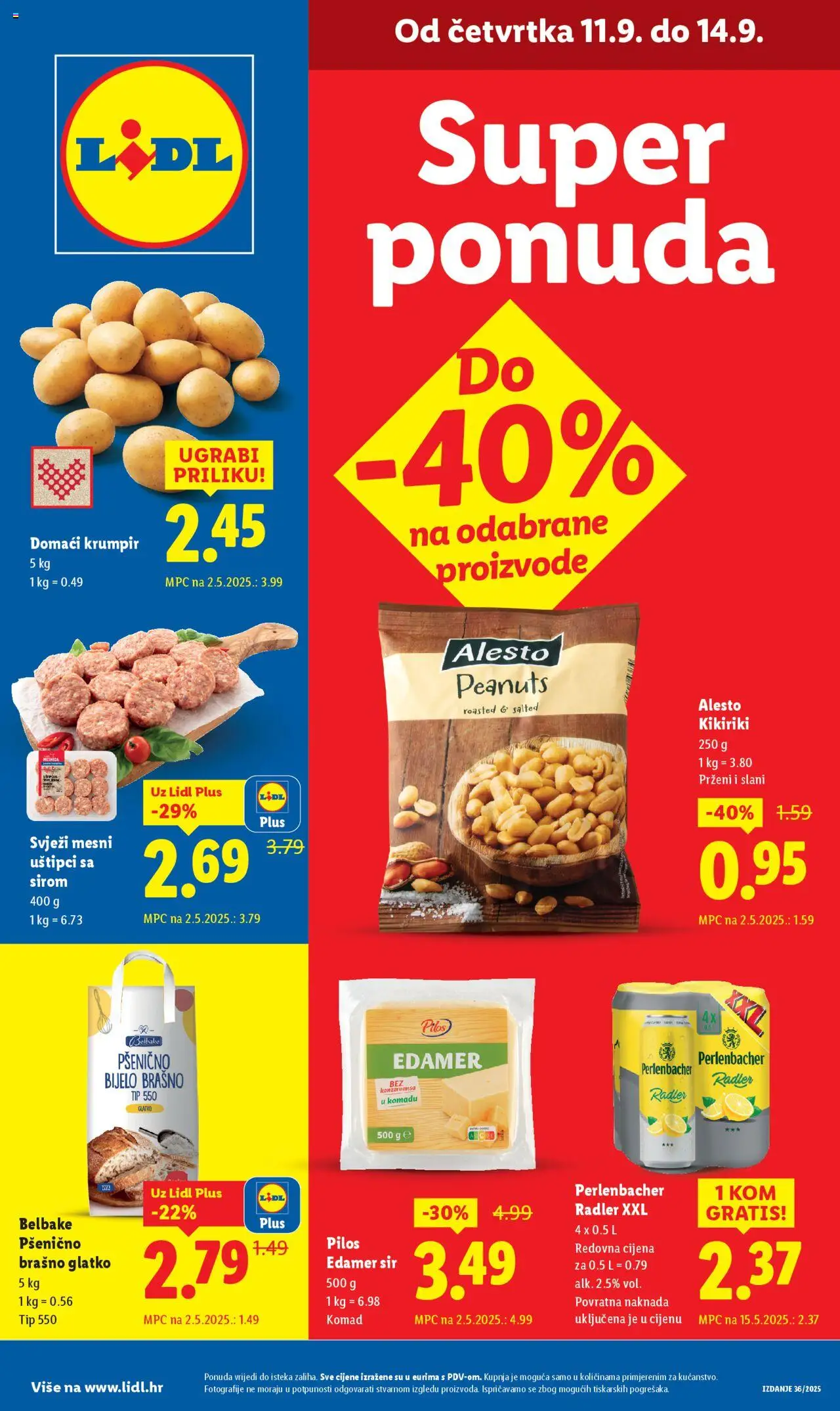 Lidl aktualni Super Ponuda vrijedi od 11.09.2025 - tjedna akcija broj stranice 1