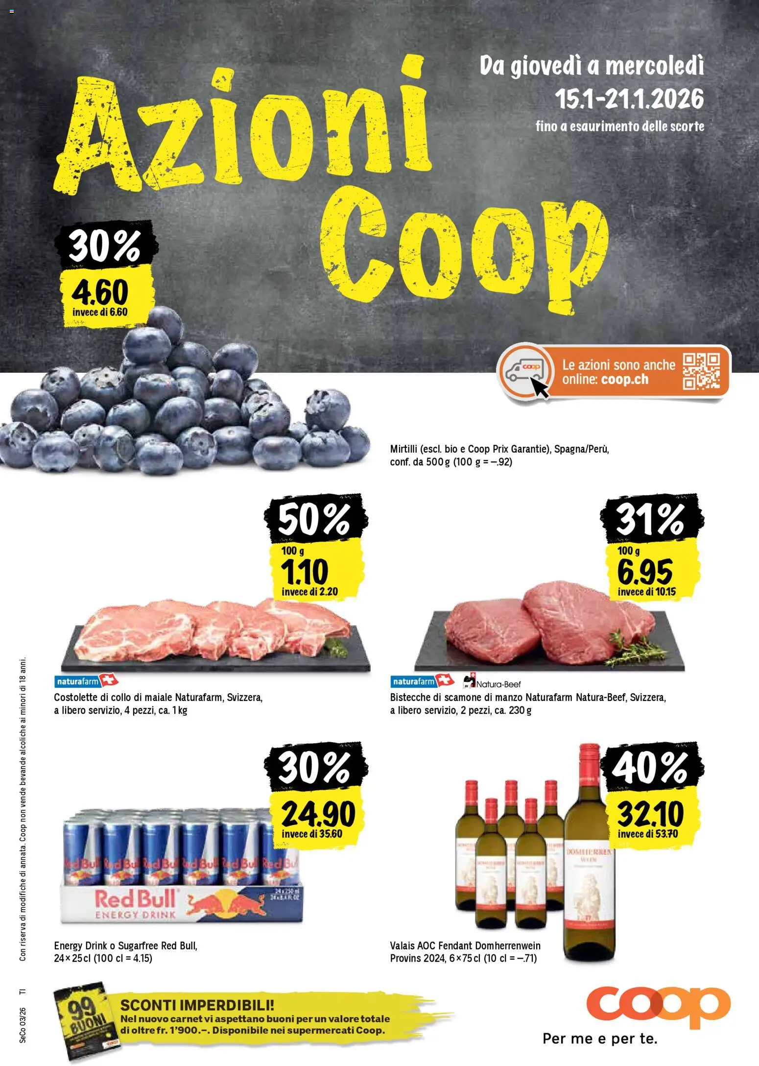 Vorschau des Merkblatts Una settimana di azioni vom Shop Coop gültig von 15.01.2026 bis 21.01.2026 - Red bull