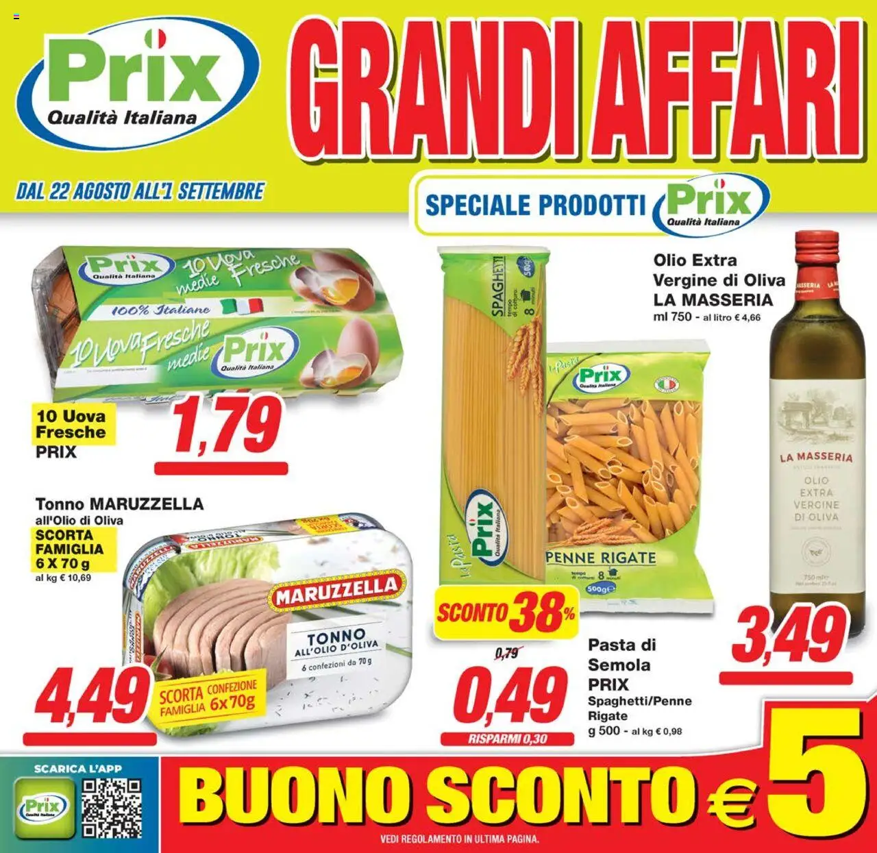 Volantino Prix valido da 22/08/2025 numero di pagina 1