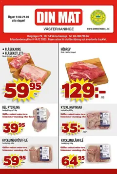 Förhandsgranska reklamblad Aktuella reklamblad Din Mat från butik Din Mat gäller från 08/12/2025