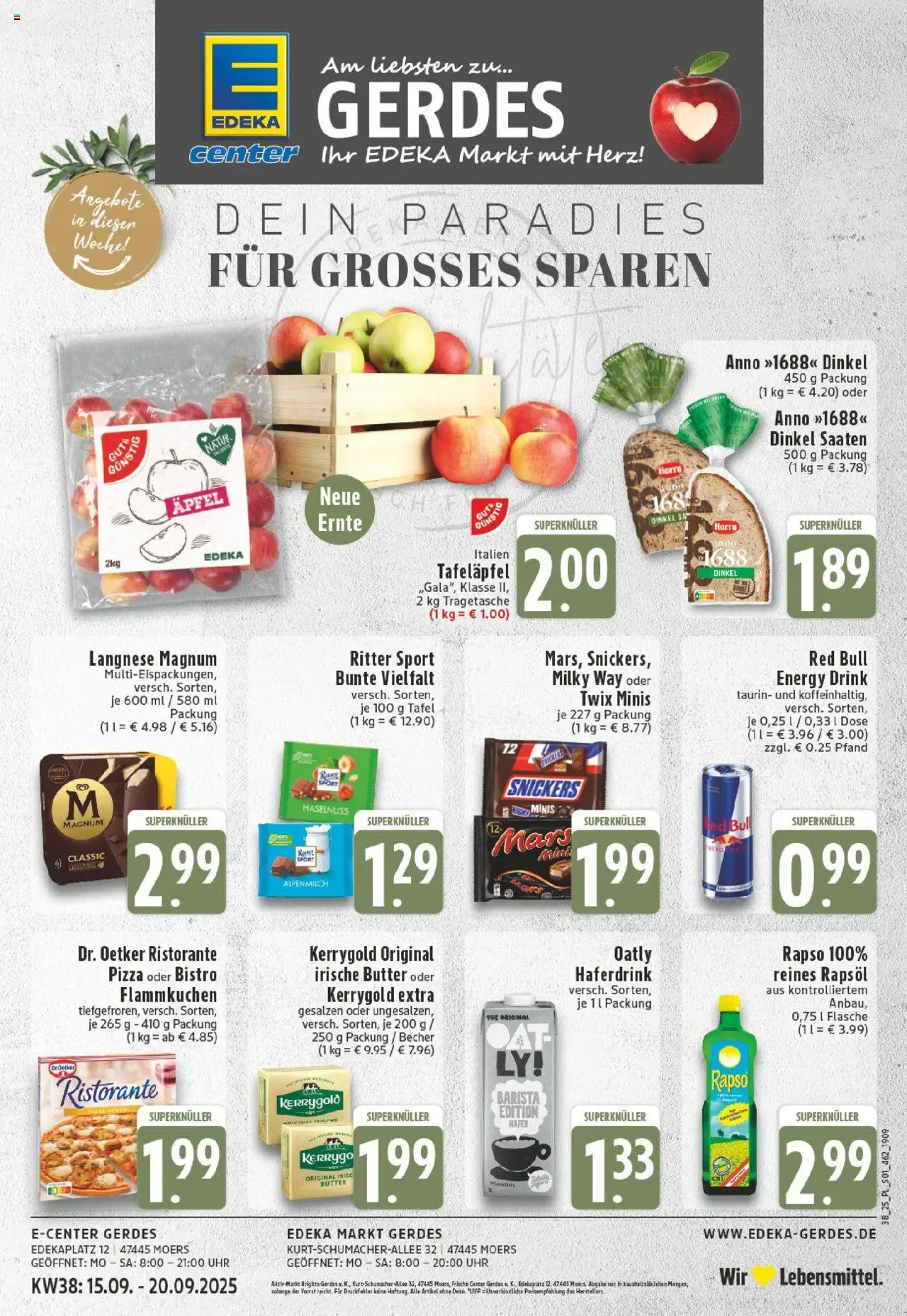EDEKA Prospekt ab 14.09.2025 - Prospekt Moers-Rheinkamp Online
