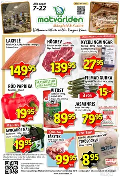 Förhandsgranska reklamblad Matvärlden erbjudanden från butik Matvärlden gäller från 20/04/2026