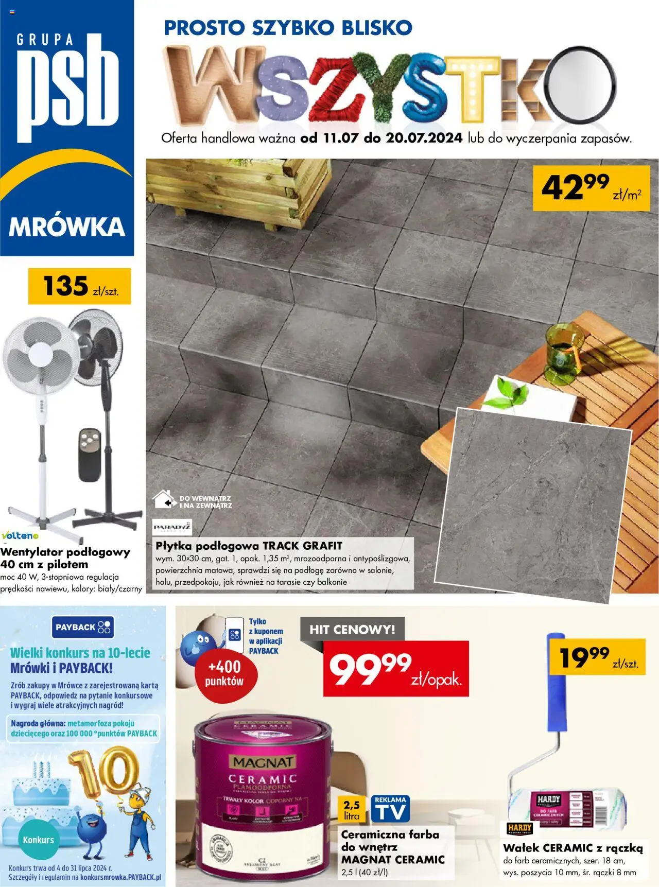 MRÓWKA Gazetka 11.07.2024 - 20.07.2024 - Gazetka promocyjna - Numer strony 1 - Wentylator, Karta