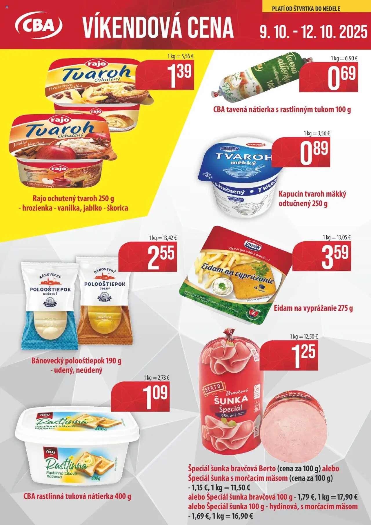 CBA Komfos Víkendová cena (09.10. - 12.10.2025) - Akčná ponuka