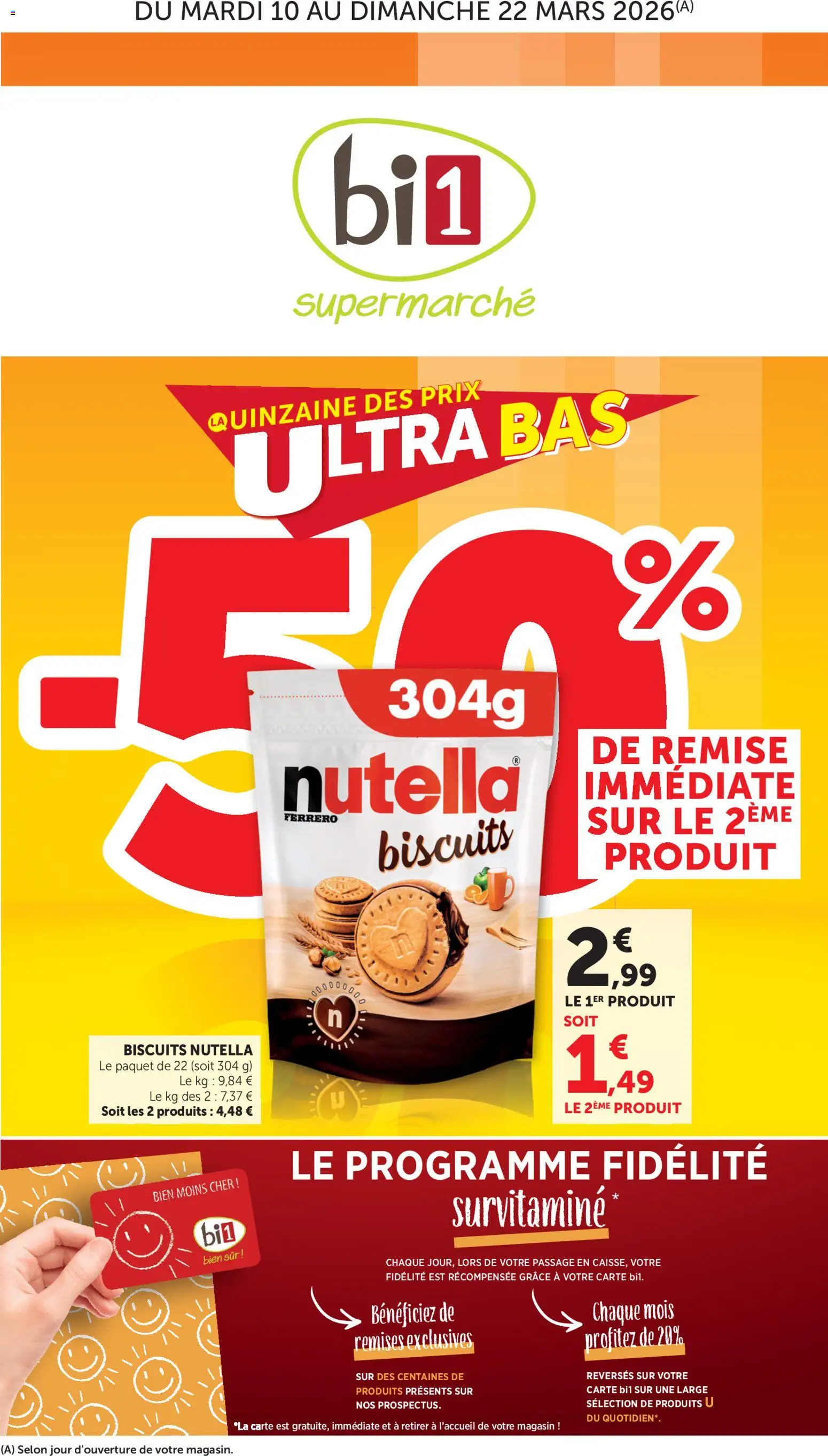 Prévisualisation de bi1 catalogue du magasin bi1 formulaire valide 10/03/2026 - Nutella, Biscuits