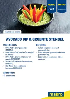 Voorbeeld van Menu kaart van winkel Makro geldig vanaf 28-07-2025