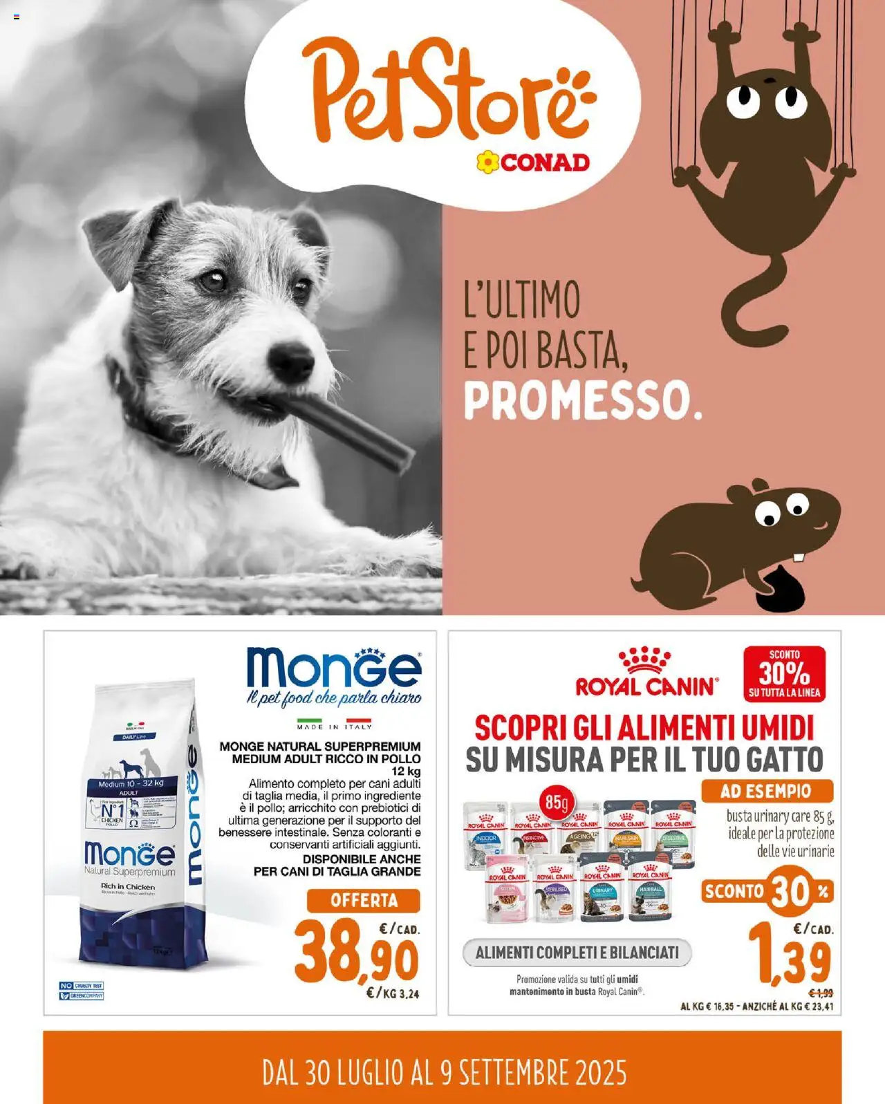 Volantino Conad valido da 30/07/2025 numero di pagina 1