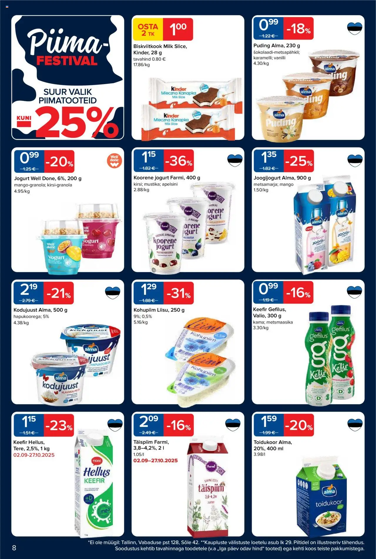 Maxima kliendilehe eelvaade alates 2025.10.14