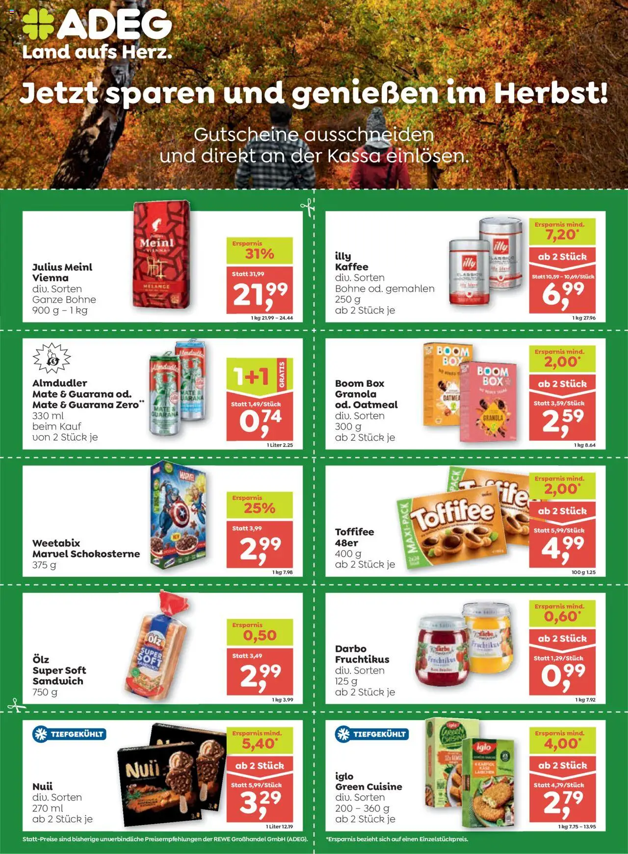  ADEG Land & Leut' Rabattbons ab (28.08.2025 - 26.11.2025) - Seite 1