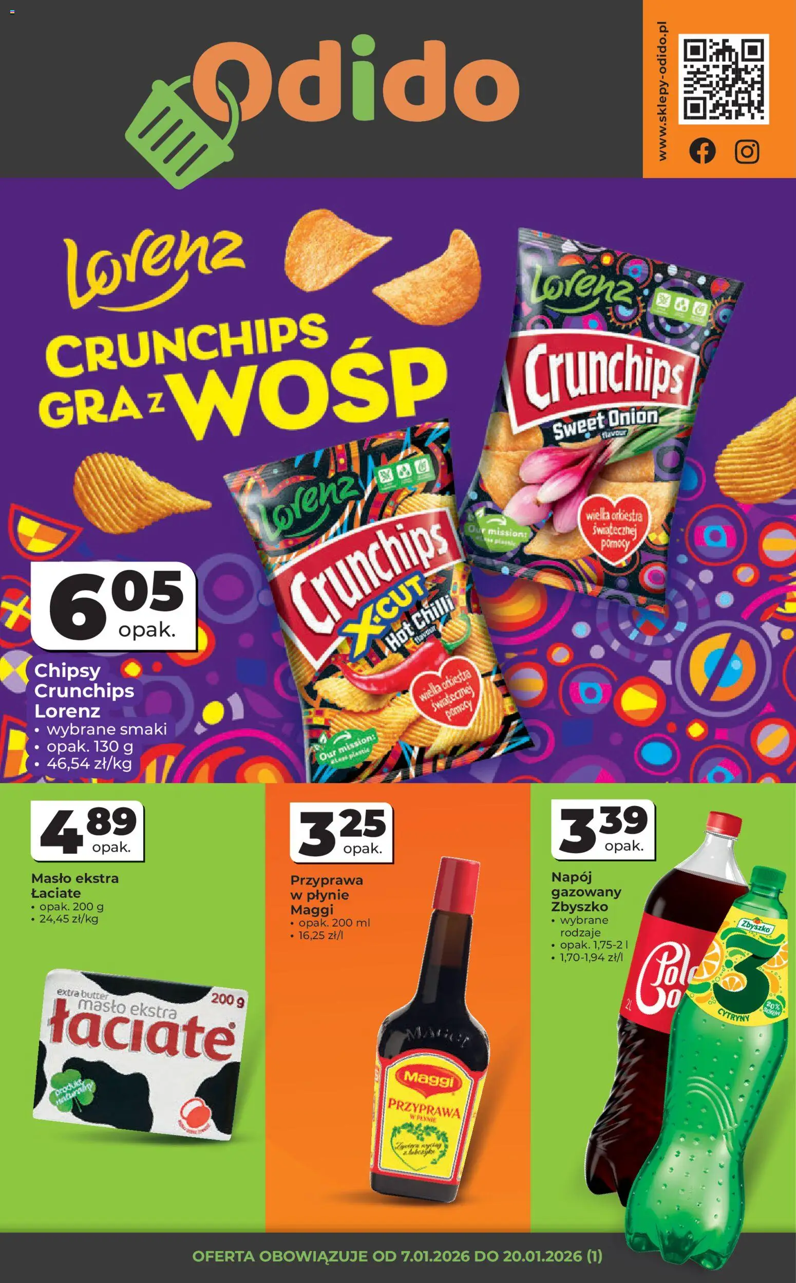 Pogląd gazetki "Gazetka" ze sklepu Odido ważnej od 07.01.2026 - Masło, Chipsy, Cytryny, Maggi