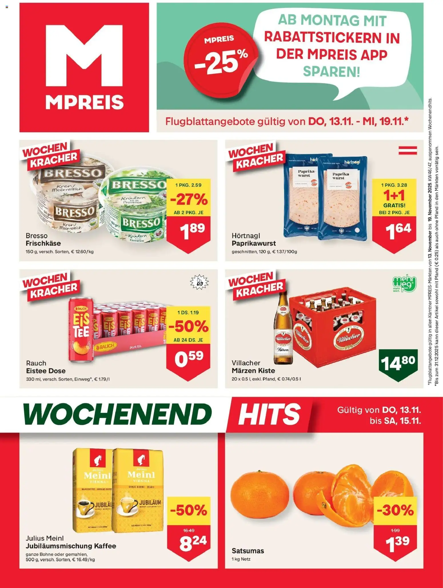 Vorschau der Angebote: MPREIS Velden gültig ab 13.11.2025