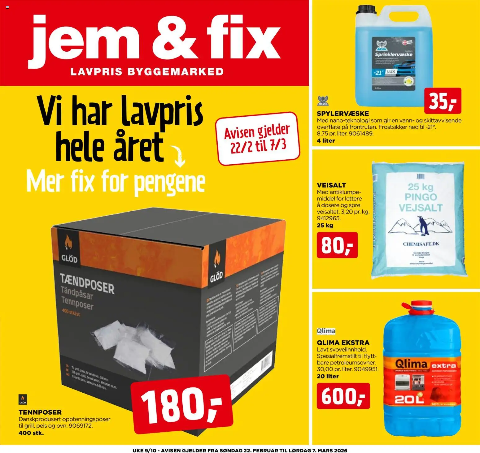 Forhåndsvis Kundeavis fra butikk Jem & Fix gyldig fra 22/02/2026