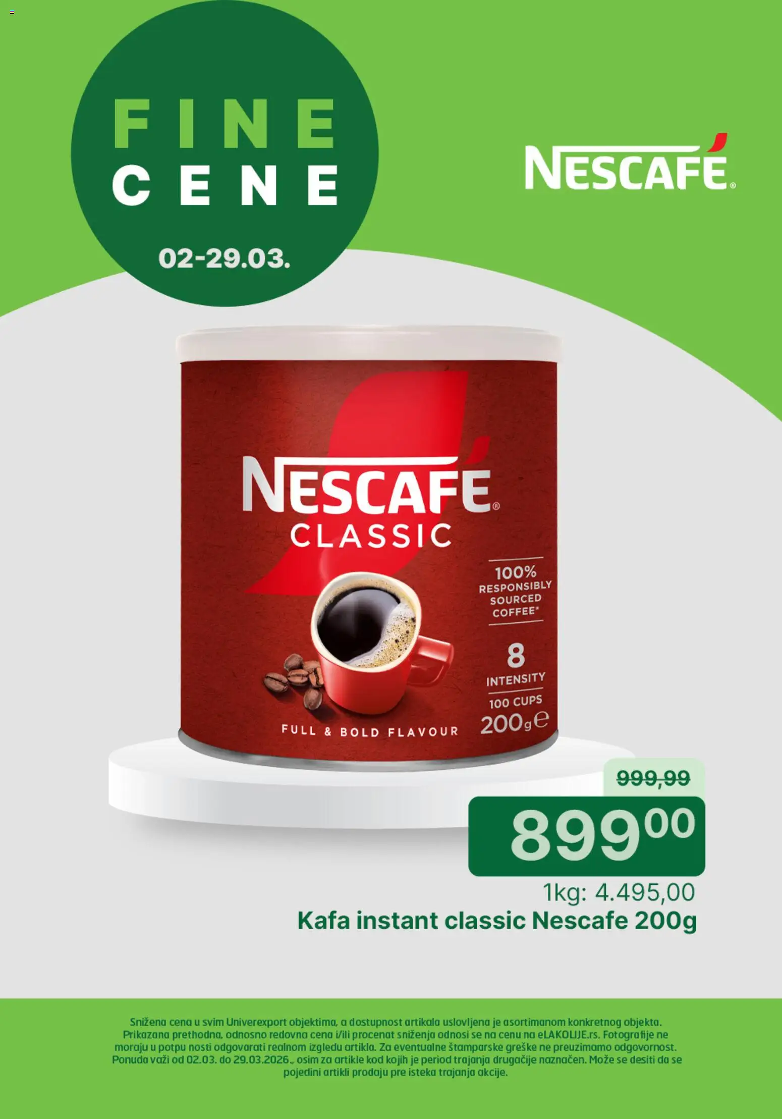 Pregled Univerexport kataloga - važi od 02.03.2026 - Kafa, Nescafé