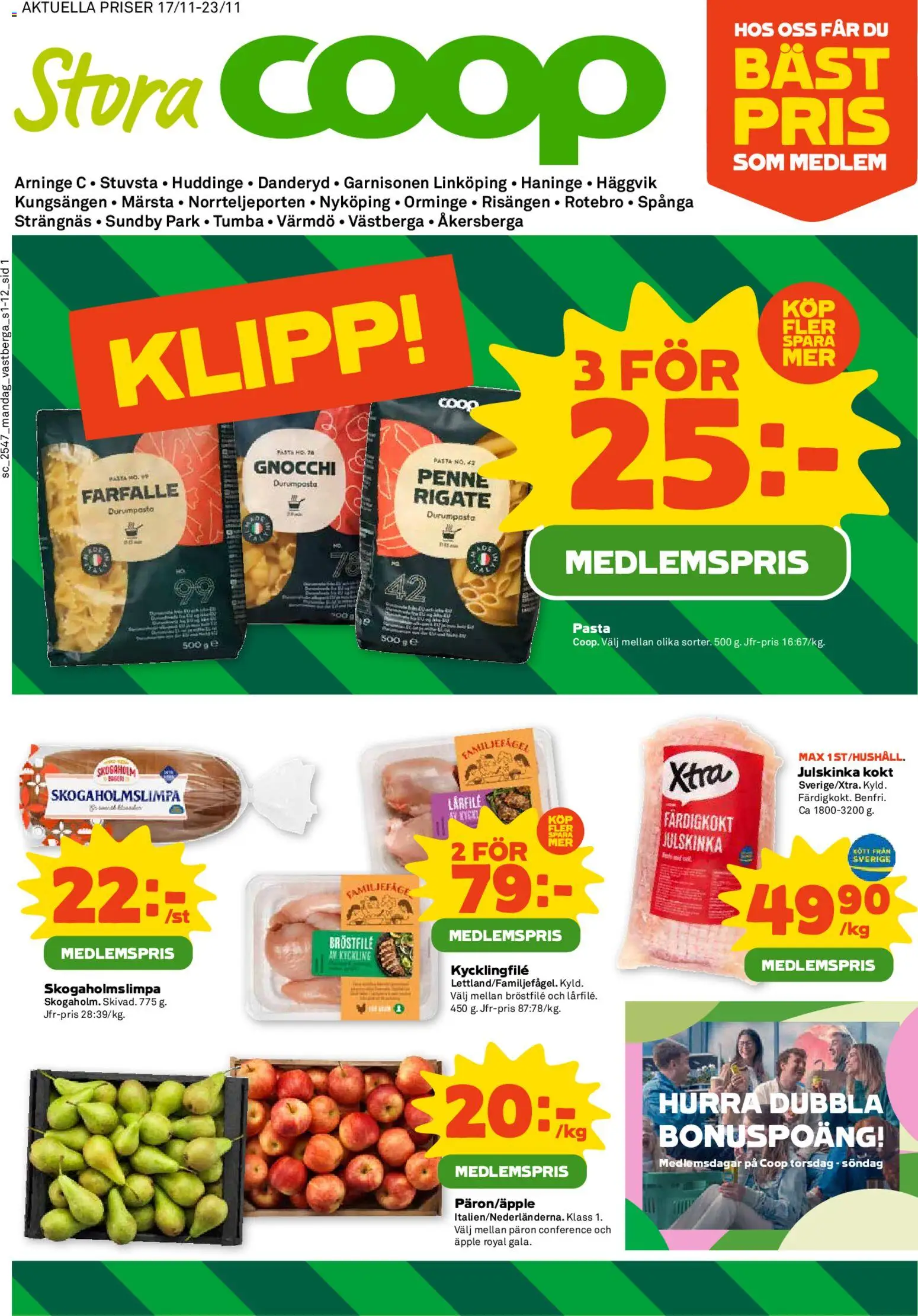 Förhandsgranska reklamblad Aktuella reklamblad Coop Forum från butik Coop Forum gäller från 17/11/2025