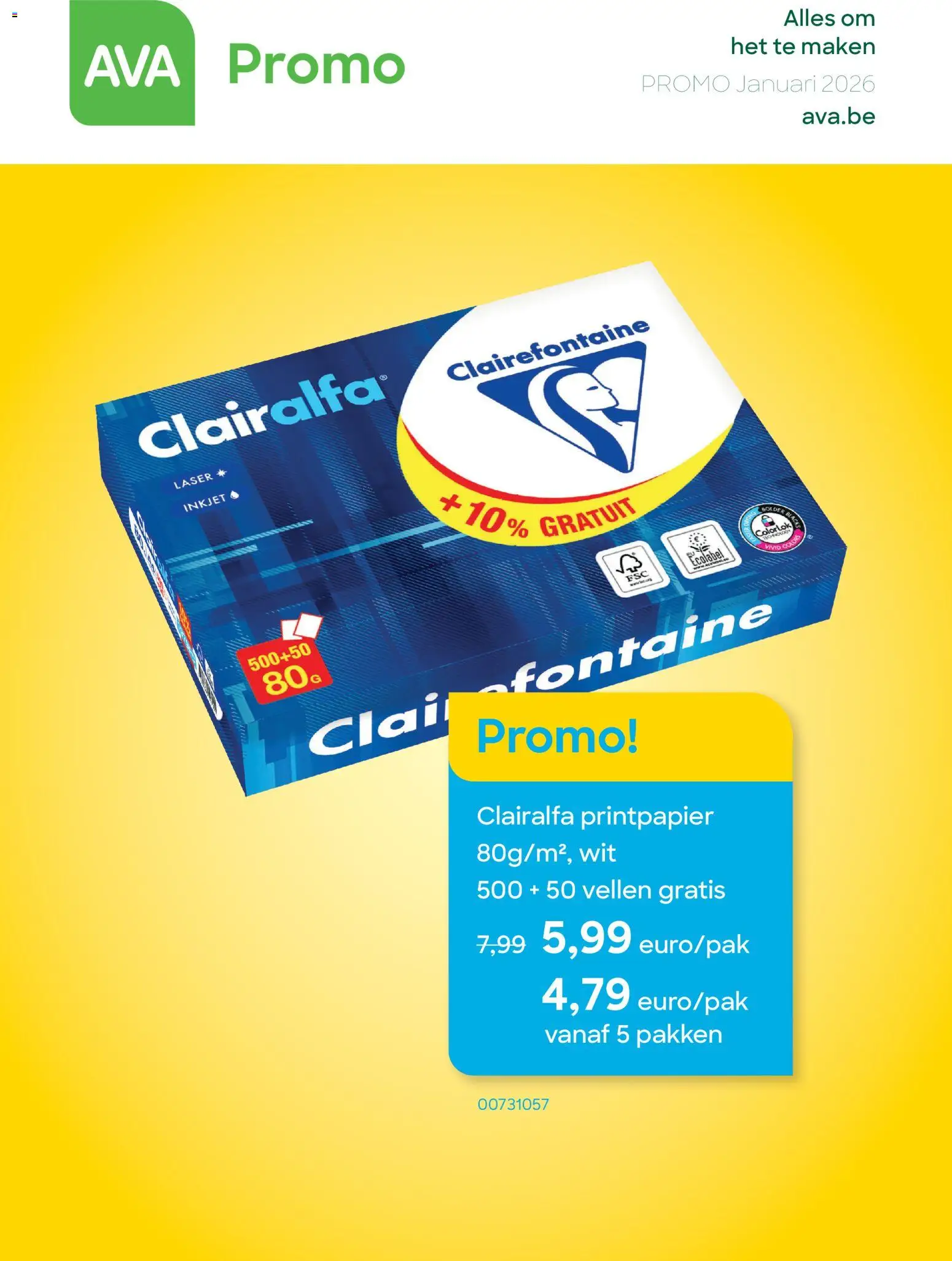 Voorbeeld van Folder van winkel AVA geldig vanaf 01/01/2026