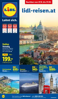 Vorschau der Angebote: Lidl Reisen gültig ab 27.09.2025