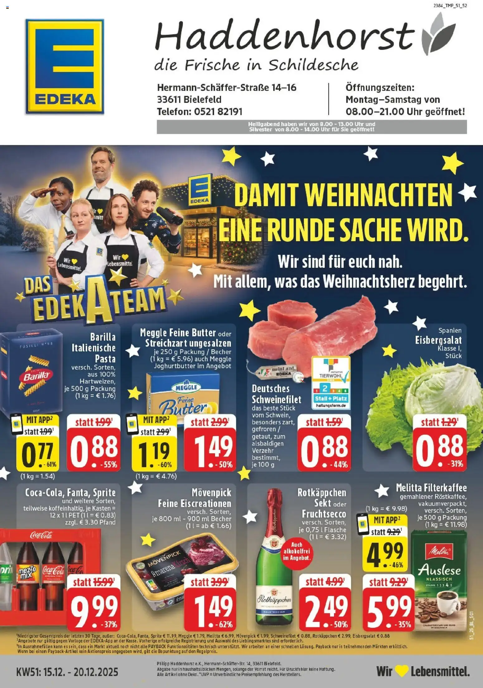 Vorschau von dem Prospekt des Geschäftes Edeka, gültig ab dem 15.12.2025