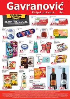 Pregled letka Katalog trgovine Gavranović vrijedi od 25.09.2025