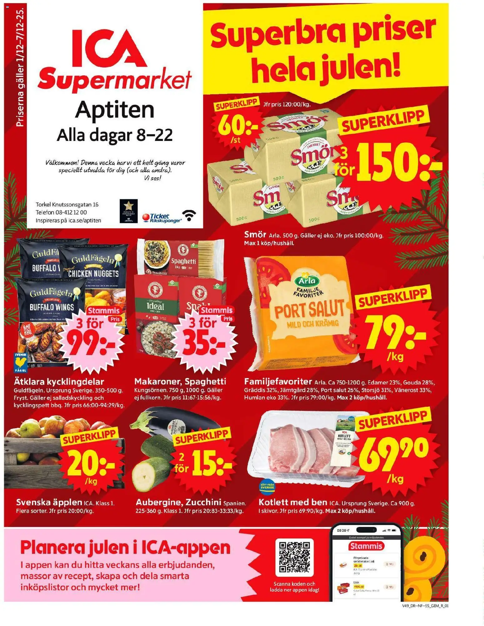 Förhandsgranska reklamblad Aktuella reklamblad ICA Supermarket från butik ICA Supermarket gäller från 01/12/2025