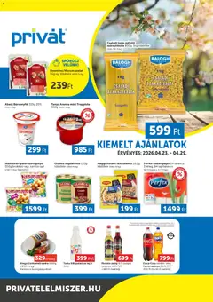 PRIVÁT - PRIVÁT Déli vármegyék megtekintése, amely érvényes 2026.04.23.-től