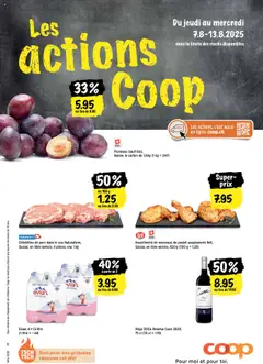 Vorschau des Merkblatts Les actions de la semaine vom Shop Coop gültig von 07.08.2025 bis 13.08.2025