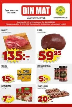 Förhandsgranska reklamblad Aktuella reklamblad Din Mat från butik Din Mat gäller från 13/10/2025