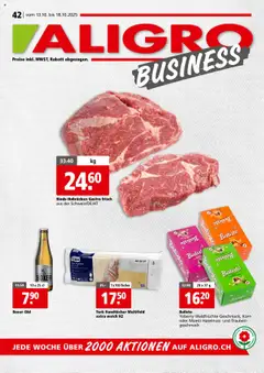Vorschau des Merkblatts Aktionen Businesskunden - Chavannes, Matran, Genf, Sitten vom Shop Aligro gültig von 13.10.2025 bis 18.10.2025