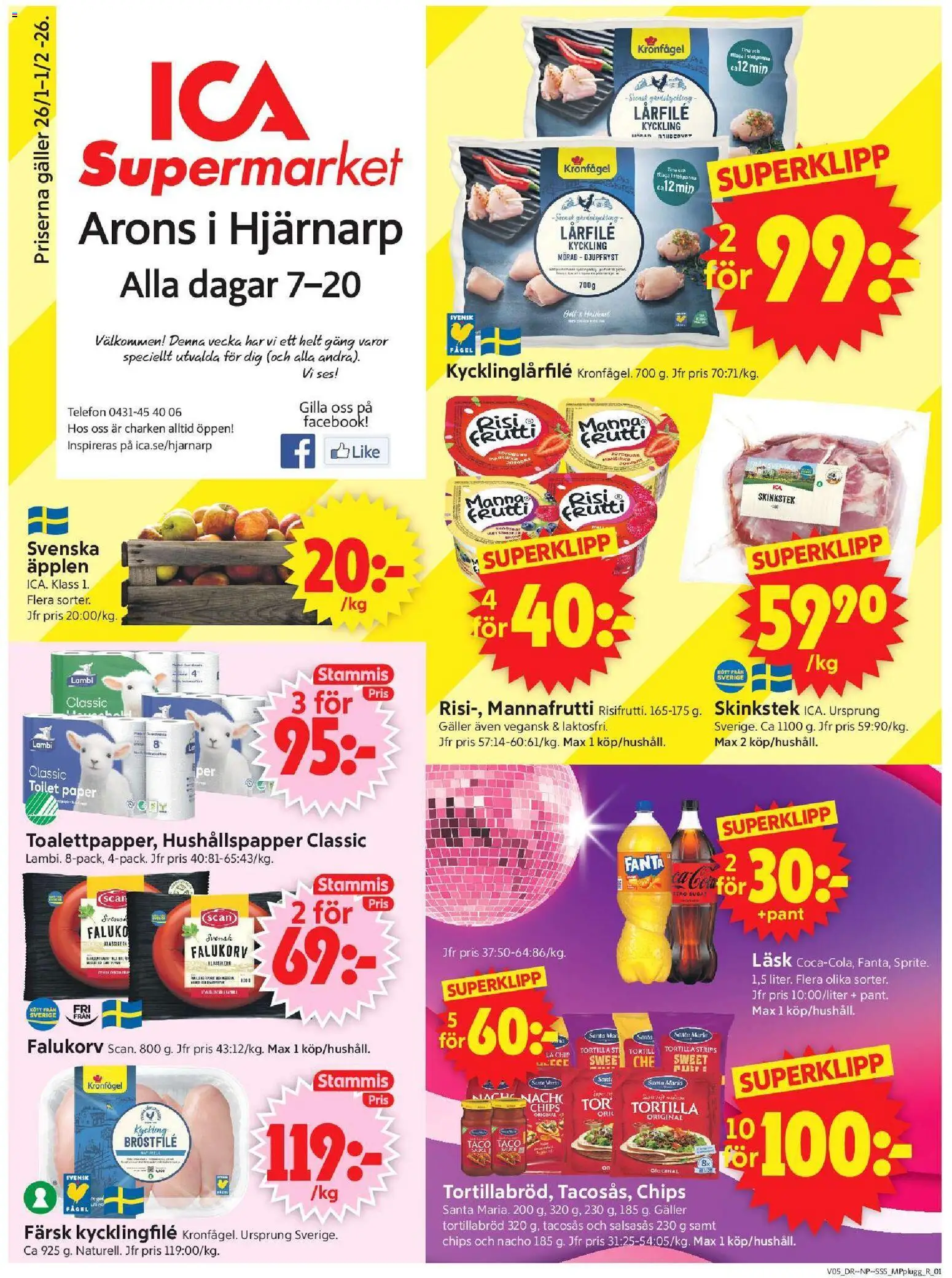 Förhandsgranska reklamblad Hjärnarp från butik ICA Supermarket gäller från 26/01/2026