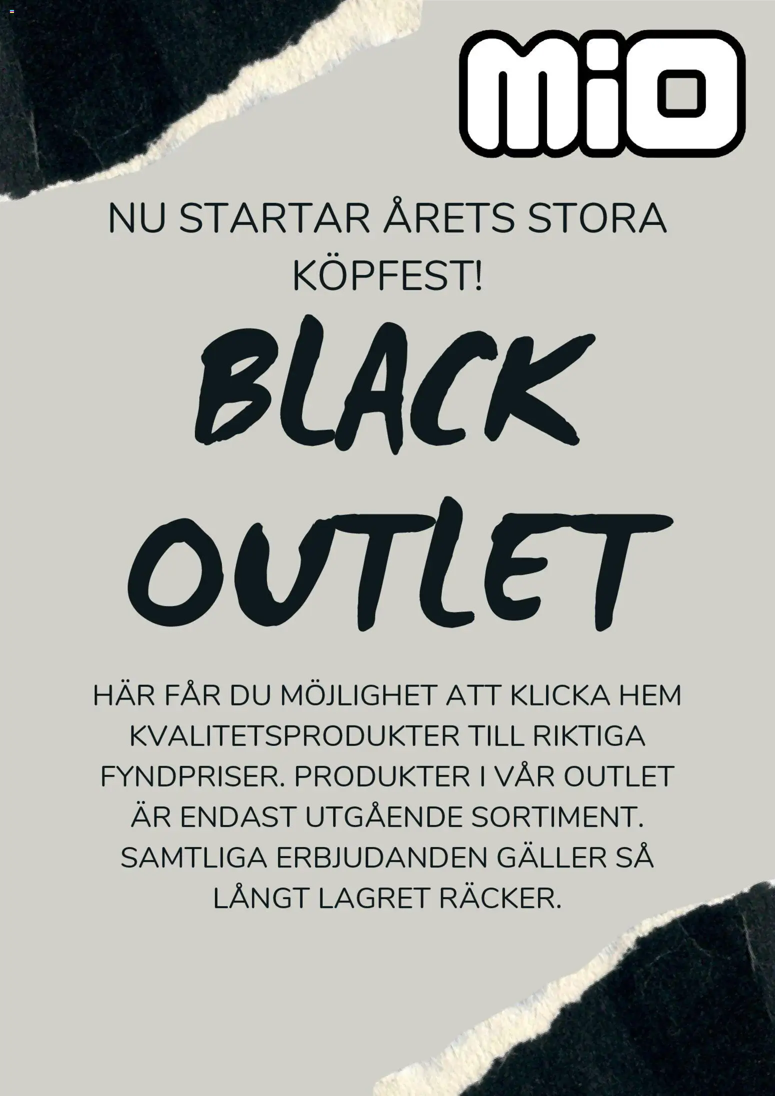 Förhandsgranska reklamblad Black Friday från butik Mio gäller från 10/11/2025