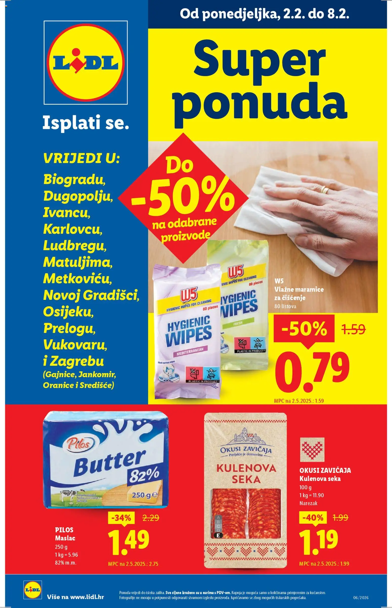 Pregled letka Super ponuda trgovine Lidl vrijedi od 02.02.2026