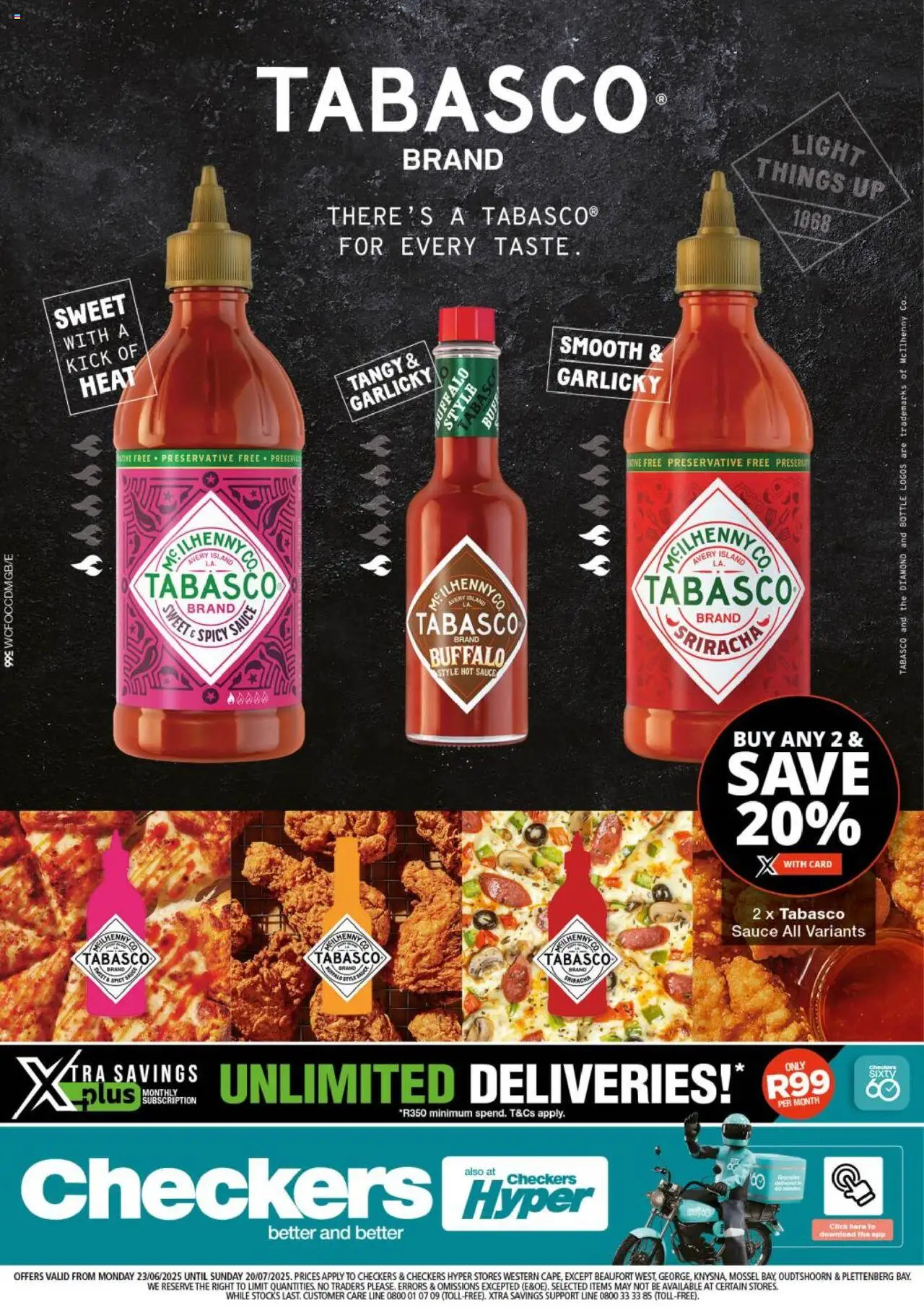 Checkers Western Cape - Tabasco Promotion 23/06 - 20/07/2025 >> Catalogue
