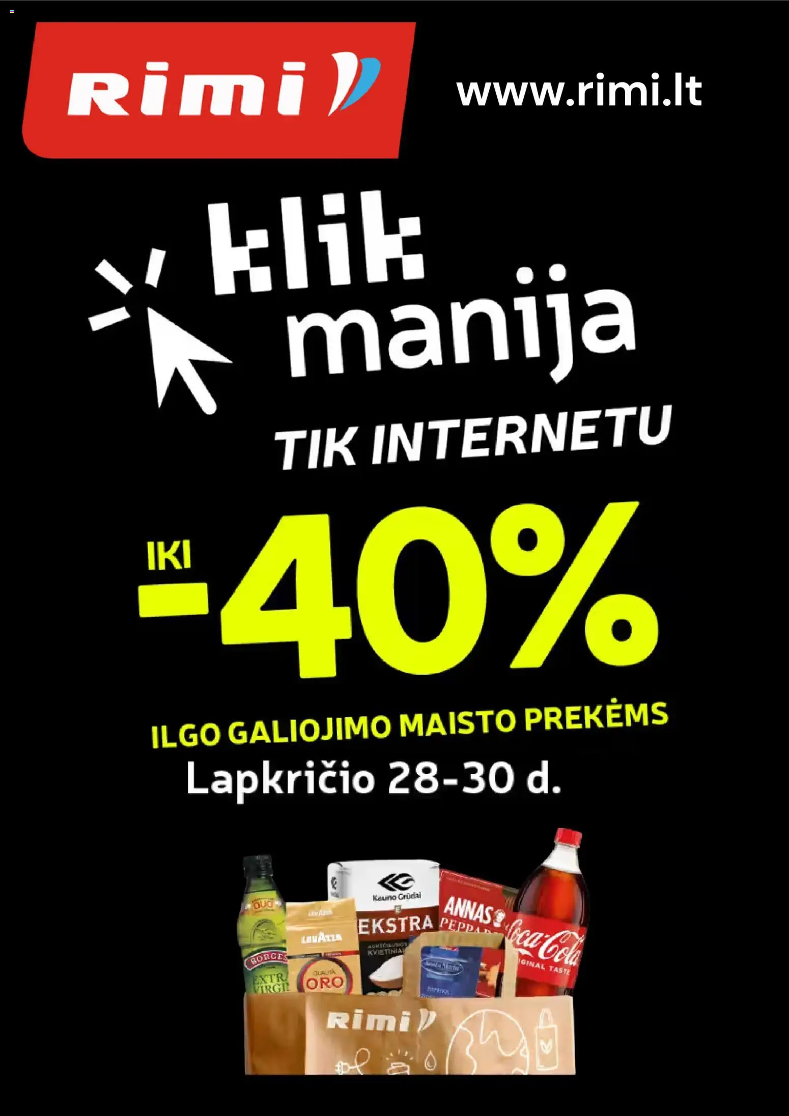 Rimi parduotuvės leidinio Black Friday galiojančio nuo 2025.11.28 peržiūra