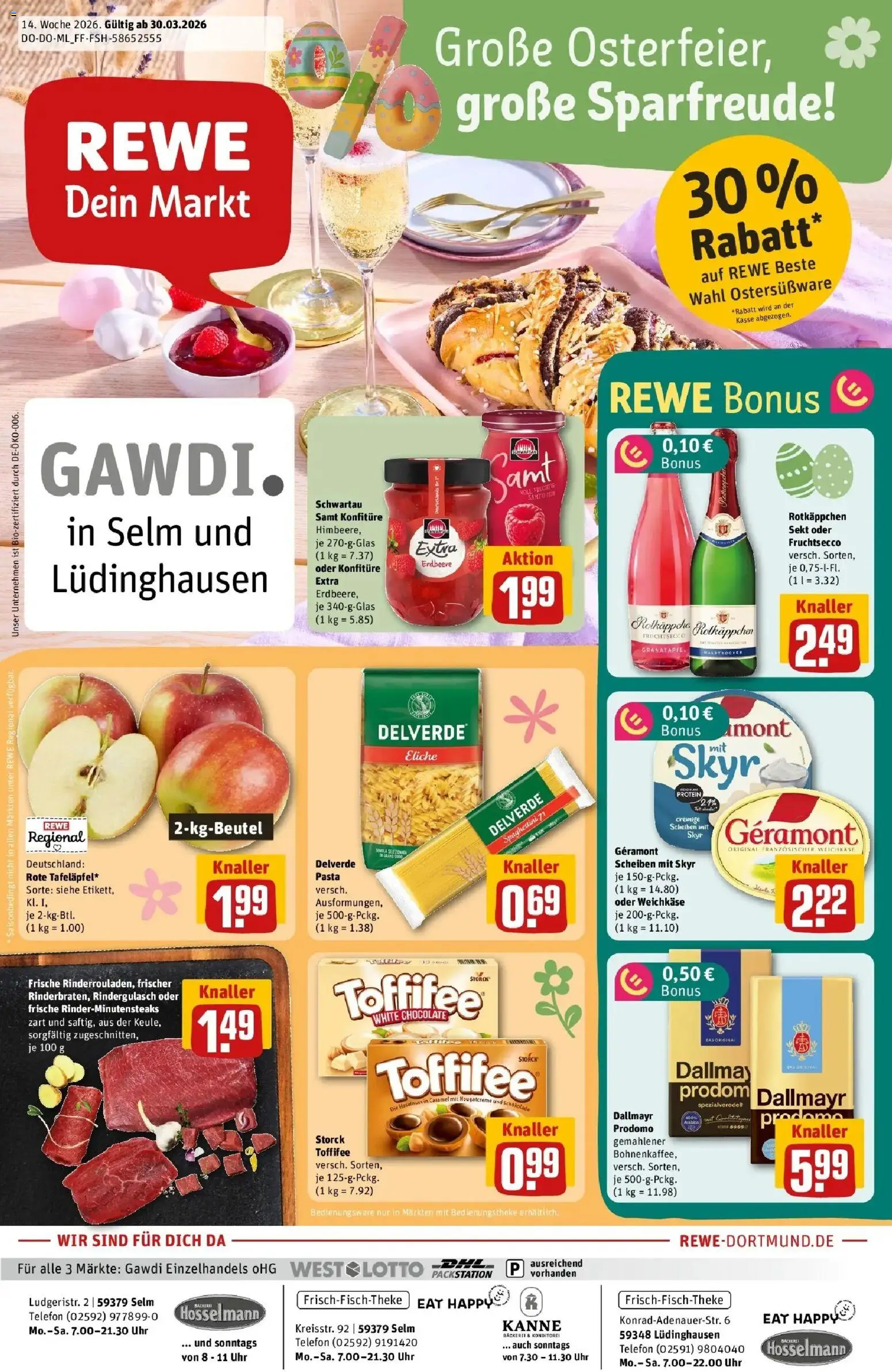 Vorschau von dem Prospekt des Geschäftes Rewe, gültig ab dem 30.03.2026
